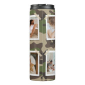 Papa Vaderdag aangepaste foto's groen Thermosbeker (Achterkant)