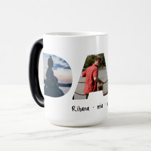 Papa Vaderdag gepersonaliseerde foto cadeau Magische Mok