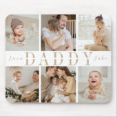 "Papa" Vaderdag Kinder Fotocollage Muismat (Voorkant)