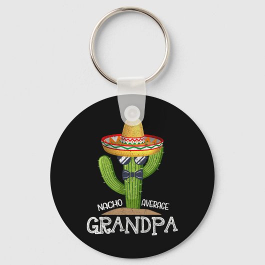 Papa Vaderdag Nacho Gemiddelde Opa Cinco D Sleutelhanger (Voorkant)