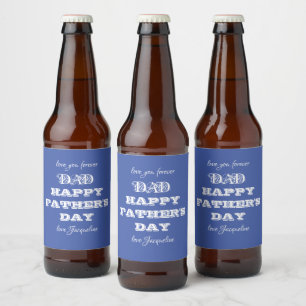 Papa Vaderdag Persoonlijke naam Modern Cute Bier Etiket