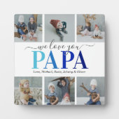Papa Vaderdag Photo Collage Plaque Fotoplaat (Voorkant)