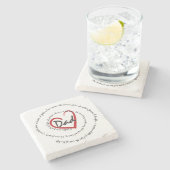 Papa - vaderdag stenen onderzetter (Zijkant)