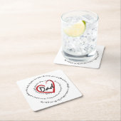 Papa - vaderdag vierkante kartonnen onderzetter (Insitu)