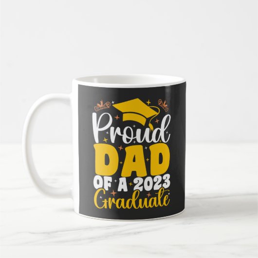 Papa van 2023 Afstuderen grappig Afstuderen Koffiemok (Links)