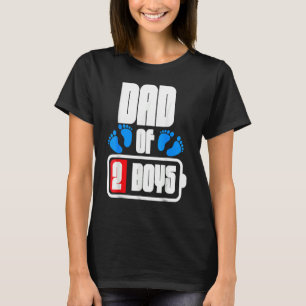 Papa van 2 jongens met lage batterijverwachting D T-shirt