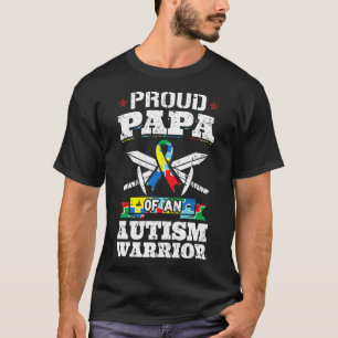 Papa van autisme warrior Awareness Ribbon F T-shirt