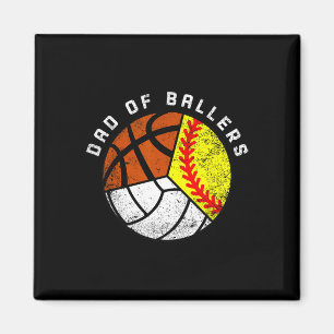 Papa van Ballers Fun Softbal Volleybal Basketbal Magneet