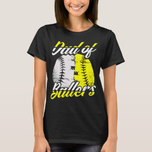 Papa van Ballers Trots Sport Papa Bal Kinder Vader T-shirt
