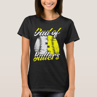 Papa van Ballers Trots Sport Papa Bal Kinder Vader T-shirt
