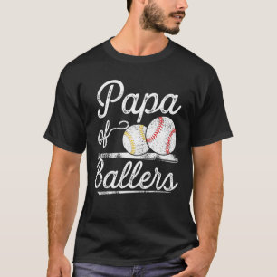 Papa van balletjes, grappige honkbal, cadeau van t-shirt