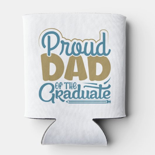 Papa van de Afstuderen Blikjeskoeler (Achterkant)