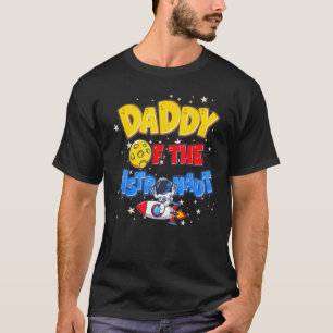 Papa van de astronaut ruimte thema papa verjaardag t-shirt