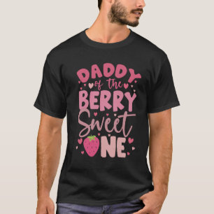 Papa van de bes Sweet One Aardbei Verjaardag T-shirt