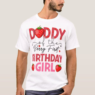 Papa van de bes Sweet One Verjaardag Aardbei G T-shirt