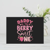Papa van de Bessie Zoete Eén Aardbei Verjaardag