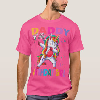 Papa van de Birthday Girl Princess Dabbing Unicor T-shirt