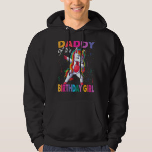 Papa van de Birthday Girl prinses Dabbing Unicor Hoodie
