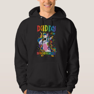 Papa van de Birthday prinses Dabbing Unicorn Gir Hoodie