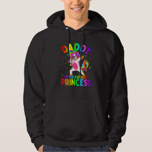 Papa van de Birthday prinses Girl Dabbing Unicor Hoodie