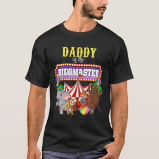 Papa van de Birthday Ringmaster Kinder Circus part T-shirt