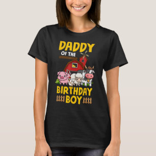 Papa van de boerderij van de Birthday Boy Animals T-shirt