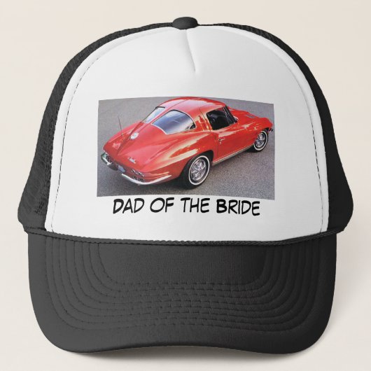 Papa van de Bride Corvette Trucker Pet (Voorkant)