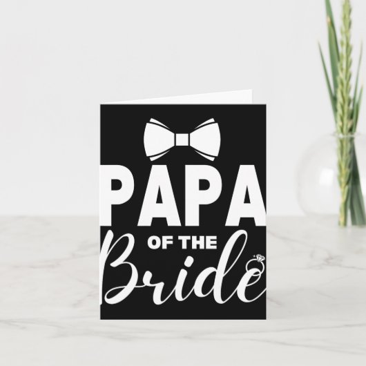 Papa van de bruid huwelijksfeest familie kostuum v kaart (Voorkant)