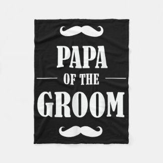 Papa van de bruidegom T-shirt Funny bruiloft vrijg Fleece Deken