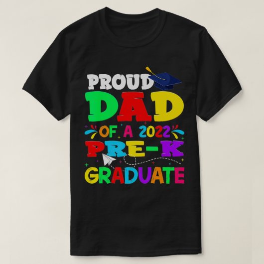 Papa van de groep van 2022 Afstuderen Vaderdag per T-shirt (Design voorkant)