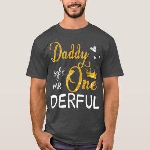 Papa van de heer Onederful eerste verjaardag T-shirt