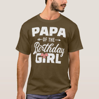 Papa van de jarige dochter meisje bijpassende fami t-shirt