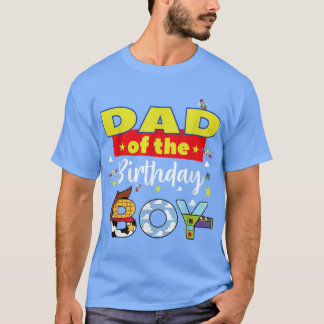 Papa van de jarige jongen Familie pret bijpassend T-shirt