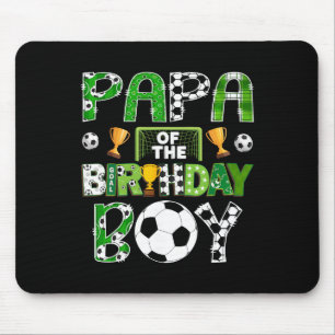 Papa van de jarige voetbalspeler wedstrijd dag  muismat
