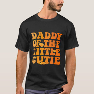 Papa van de kleine cutie leuk Sinaasappel 1e verja T-shirt