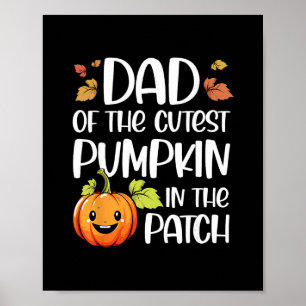 Papa van de schattigste pompoen in de patch Hallow Poster