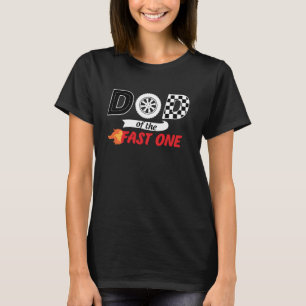 Papa van de snelle een verjaardag 1e race auto fam t-shirt