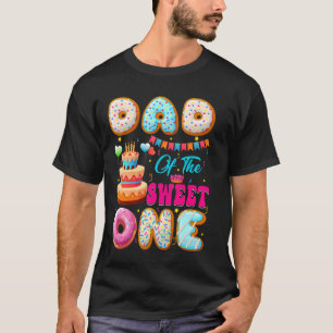 Papa van de Sweet One Donut Theme 1e verjaardag Fa T-shirt