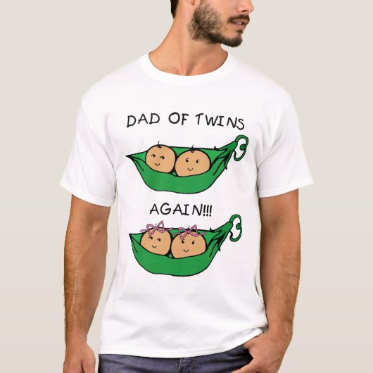 Papa van de tweeling weer t-shirt (Voorkant)