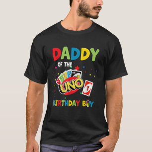 Papa van de Uno verjaardag jongen Uno verjaardag j T-shirt