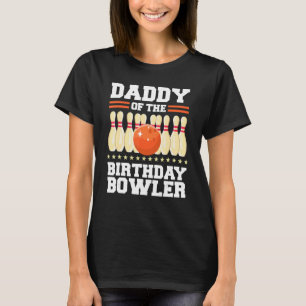 Papa van de verjaardag bowler bday bowling party t-shirt