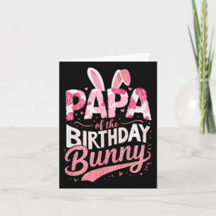 Papa van de verjaardag Bunny Family Matching Party Kaart