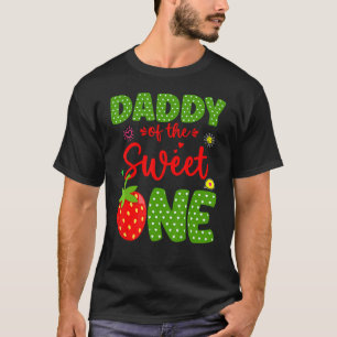 Papa van de verjaardag een aardbei 1e fruit bd t-shirt