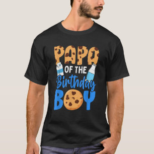 Papa van de verjaardag jongen Melk en koekjes 1e g T-shirt