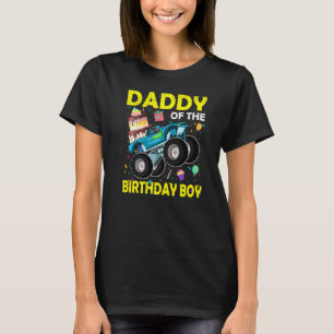 Papa van de verjaardag jongen monster vrachtwagen t-shirt