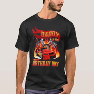 Papa van de verjaardag jongen racen auto verjaarda t-shirt