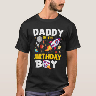 Papa van de verjaardag jongen ruimte dag feestje C T-shirt