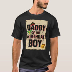 Papa van de verjaardag jongen vader piraat thema 5 t-shirt
