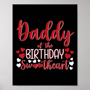 Papa van de verjaardag lieverd verjaardag meisje s poster