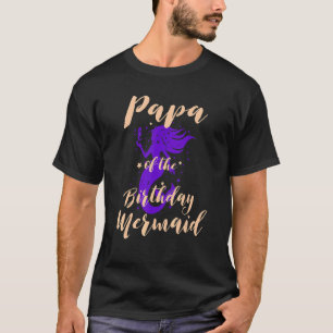 Papa van de verjaardag zeemeermin dochter verjaard t-shirt